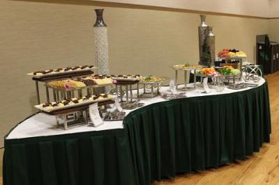 Food splayed out in platters for the award ceremony

